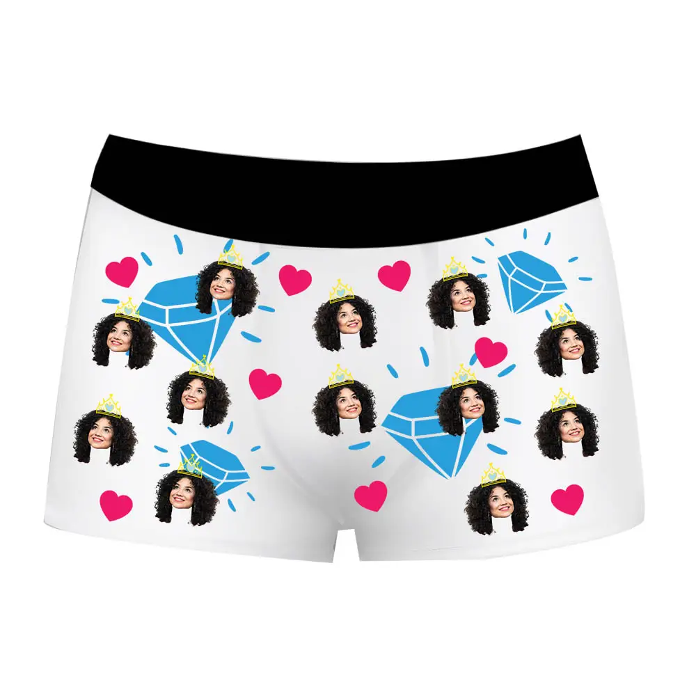 הדפסה על בוקסר בעיצוב יהלומים